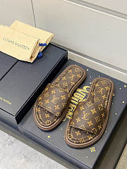 LV Monogram Pattern Sandals Brown 02 - 2