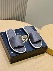 LV Monogram Pattern Sandals Grey - 4