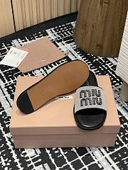 Miumiu 25 Mesh Slippers Black - 5