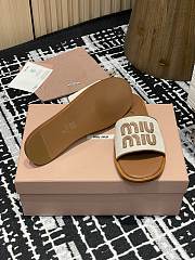 Miumiu 25 Mesh Slippers Beige - 3