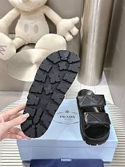 Prada Nappa Leather Slides in Black - 6