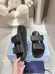 Prada Nappa Leather Slides in Black - 2