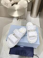Prada Nappa Leather Slides in White - 6