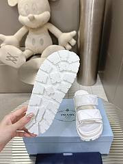 Prada Nappa Leather Slides in White - 3