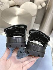Prada Nappa Leather Slides in Black Gold - 3