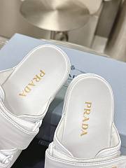 Prada Nappa Leather Slides in White Gold - 4