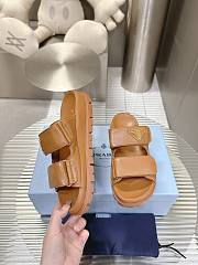 Prada Nappa Leather Slides in Brown Gold - 6