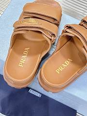 Prada Nappa Leather Slides in Brown Gold - 3