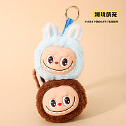 Labubu Keychain Plush Doll Keychain Pendant Set 4  - 4