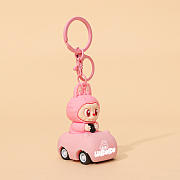Labubu Love Grinning Elf Pull Back Car Keychain Set 4  - 5