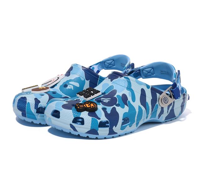 Crocs Classic Clog A Bathing Ape ABC Camo Blue 209627-212 - 1
