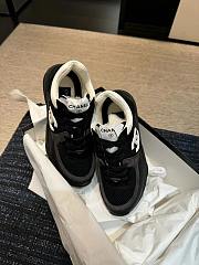 Chanel Black Grained Calfskin Low Top Sneakers - 2