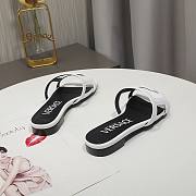 Versace White Greca Maze Calfskin Flat Slide - 3