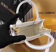 Dolce & Gabbana Embossed Tote White Bag Size 16×17×8CM - 6