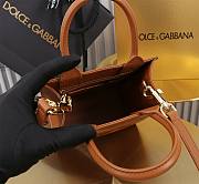 Dolce & Gabbana Embossed Tote Brown Bag Size 16×17×8CM - 5