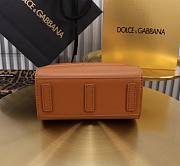 Dolce & Gabbana Embossed Tote Brown Bag Size 16×17×8CM - 4