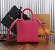 Dolce & Gabbana Embossed Tote Pink Bag Size 16×17×8CM - 6