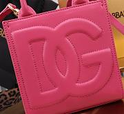 Dolce & Gabbana Embossed Tote Pink Bag Size 16×17×8CM - 3