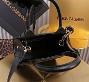Dolce & Gabbana Embossed Tote Black Bag Size 16×17×8CM - 6