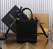 Dolce & Gabbana Embossed Tote Black Bag Size 16×17×8CM - 4