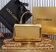 Dolce & Gabbana Gold Grained Bag Size 18x10x5CM - 4
