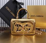 Dolce & Gabbana Gold Grained Bag Size 18x10x5CM - 3