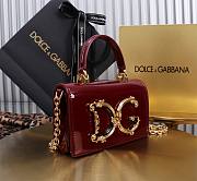Dolce & Gabbana Plum Grained Bag Size 18x10x5CM - 6
