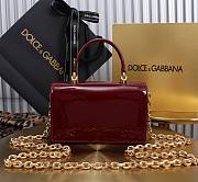 Dolce & Gabbana Plum Grained Bag Size 18x10x5CM - 3