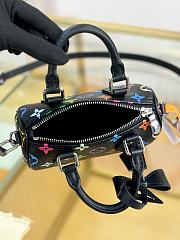 LV x TM Nano Speedy Black Bag Size 16x10x7CM - 5