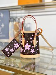 LV Nano Bucket Bag Sakura Brown Size 17x13x9CM - 5