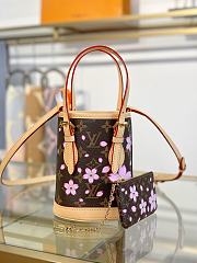 LV Nano Bucket Bag Sakura Brown Size 17x13x9CM - 2