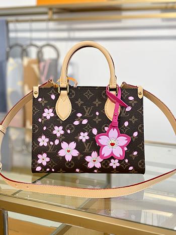 LV OnTheGo Bag Sakura Brown Size 25x19x11CM