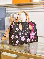 LV OnTheGo Bag Sakura Brown Size 25x19x11CM - 6