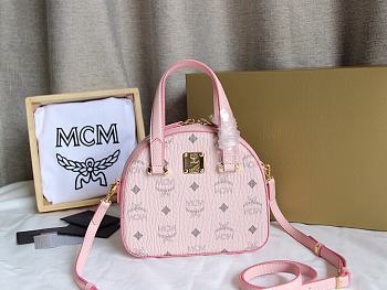 MCM Pink Messenger Bag Size 18x7x15CM