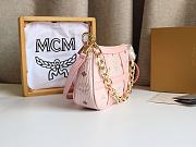 MCM Delmy Bag In Visetos Pink Size 22x12x4CM - 6
