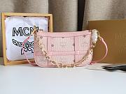 MCM Delmy Bag In Visetos Pink Size 22x12x4CM - 4