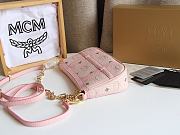 MCM Delmy Bag In Visetos Pink Size 22x12x4CM - 5