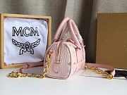 MCM Delmy Boston Bag in Pink Size 19x8x10CM - 5