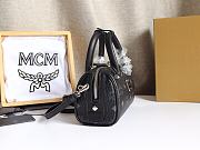MCM Ella Boston Mini Bag in Visetos Black Size 18x8x10CM - 5