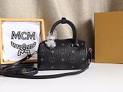 MCM Ella Boston Mini Bag in Visetos Black Size 18x8x10CM - 2