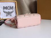 MCM Ella Boston Mini Bag in Visetos Pink Size 18x8x10CM - 6