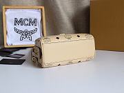 MCM Ella Boston Mini Bag in Visetos Beige Size 18x8x10CM - 6