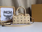 MCM Ella Boston Mini Bag in Visetos Beige Size 18x8x10CM - 2