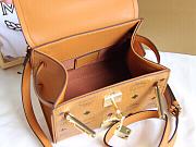 DMCM Heritage Satchel In Visetos Brown Size 18x9x14CM - 6