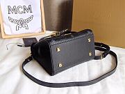 DMCM Heritage Satchel In Visetos Black Size 18x9x14CM - 2
