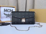 MCM Millie Flap Crossbody Visetos Black 23x14x5CM - 1