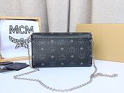 MCM Millie Flap Crossbody Visetos Black 23x14x5CM - 2