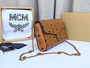 MCM Millie Flap Crossbody Visetos Brown 23x14x5CM - 5