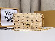 MCM Millie Flap Crossbody Visetos Beige 23x14x5CM - 4