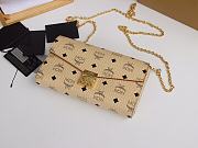 MCM Millie Flap Crossbody Visetos Beige 23x14x5CM - 3
